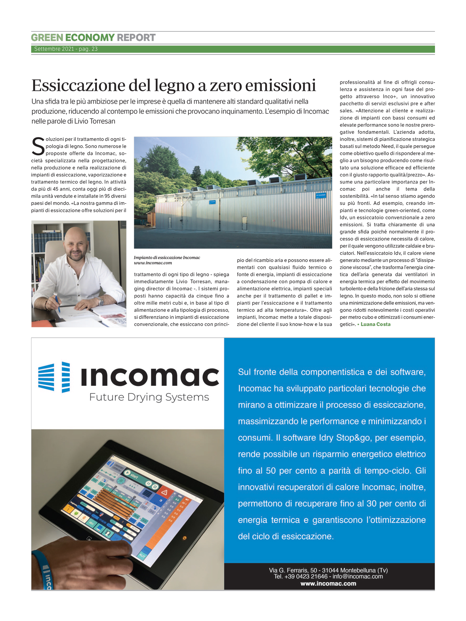 Incomac su Green Economy Report 01